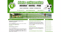 Desktop Screenshot of halapilkarska.pl